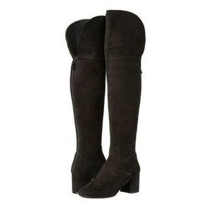 Cole Haan Raina Grand OTK II Womens 7.5 M Black Suede Over The Knee Boots